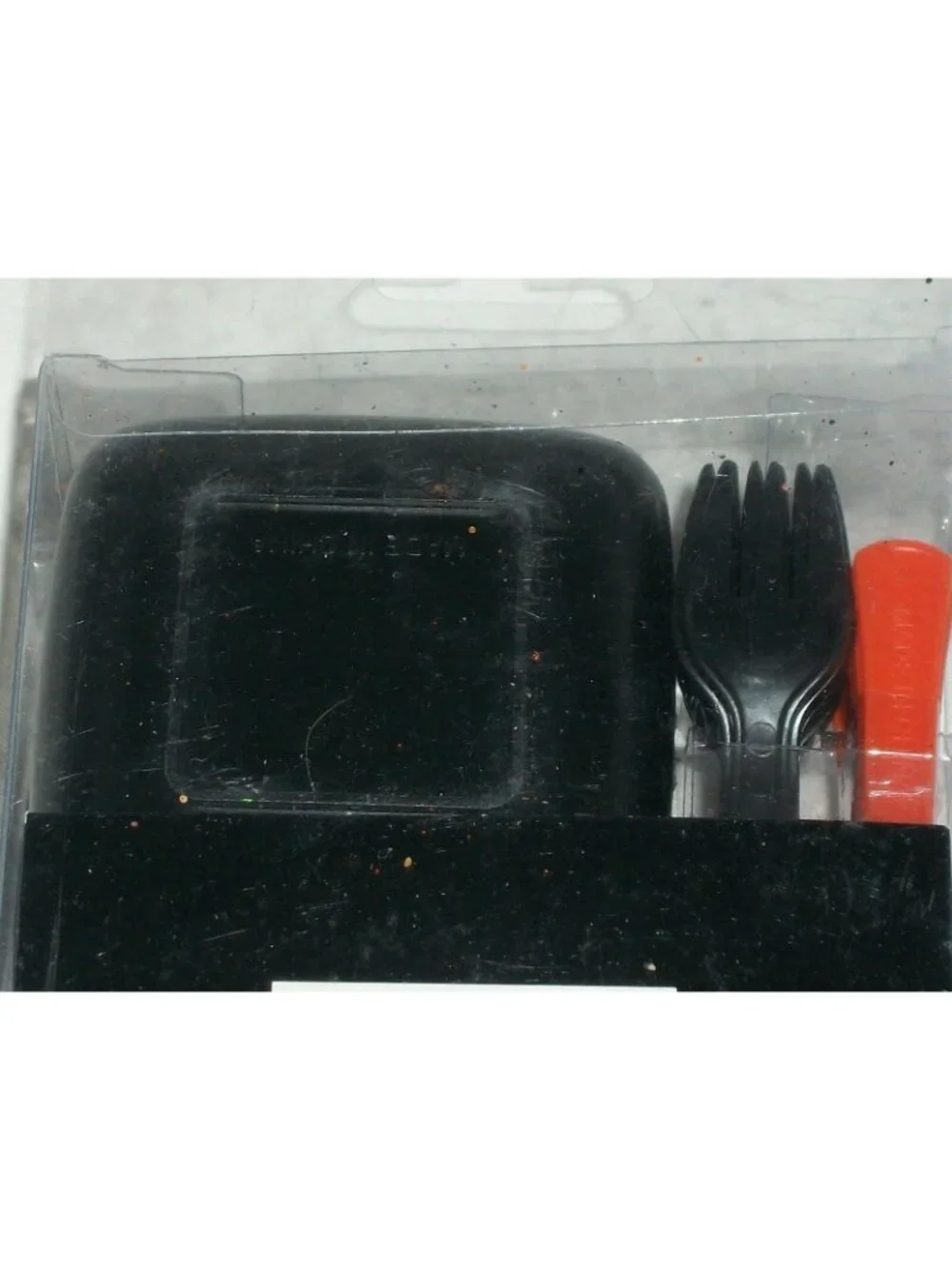 Halloween 48 Pc Mini Appetizer Set Square Plate Forks Orange Black Set